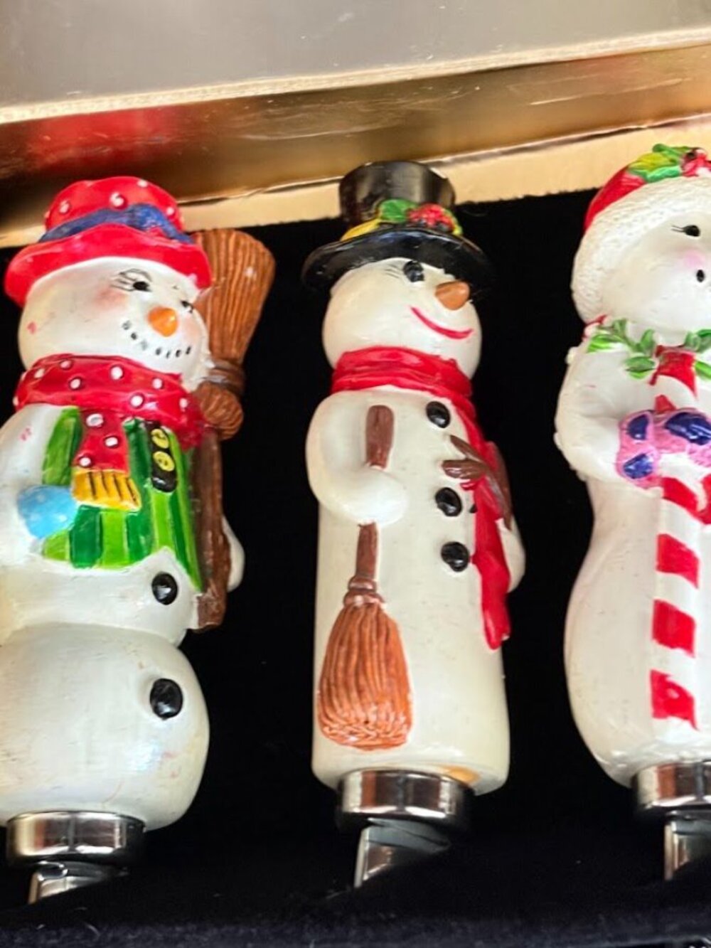 Christopher Radko Home For The Holidays Snowman Pate Knives Set of 4 Christmas - Picture 5 of 8